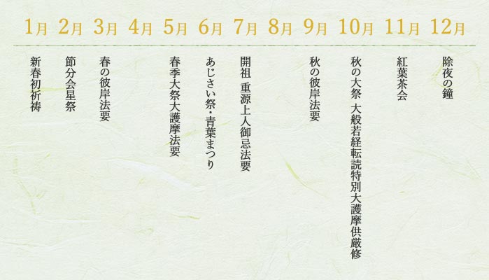 年中行事のご案内